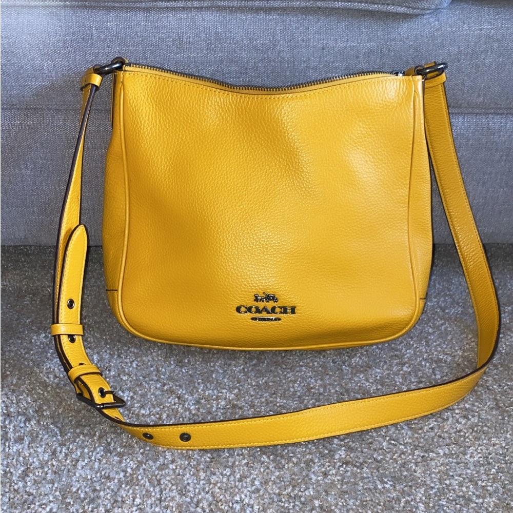 Coach Shoulder Bag - Leather- Medium- Yellow